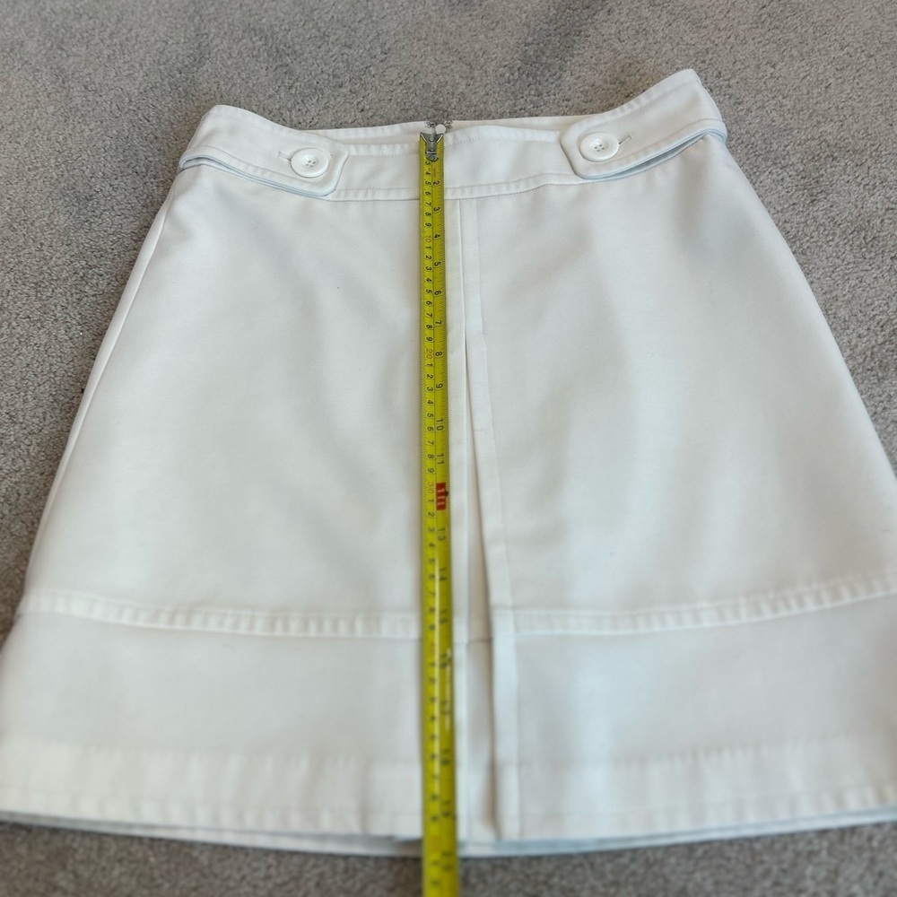 Sandra Angelozzi ivory light cream skirt front pleat Sz 38 - Picture 12 of 12